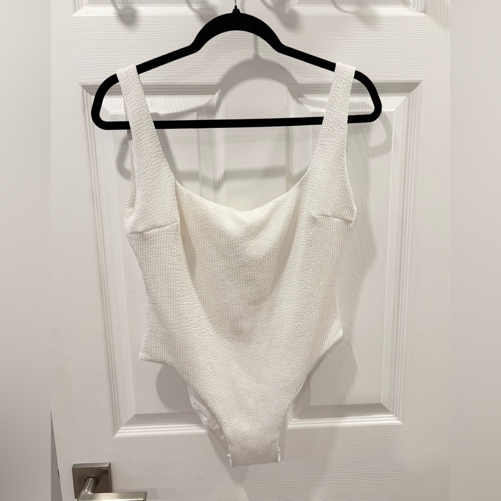 Monday Swimwear White Scoop Back One-Piece Swimsuit - Picture 6 of 10